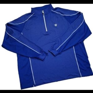 FOOTJOY FJ Shirt Men's Size XL Embroidery Camellia 1/4 Zip Golf Pullover LongSLV